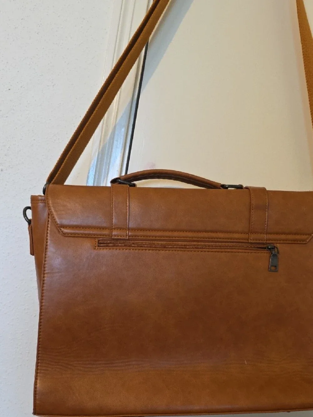 Tan LeatherLaptop  Briefcase Bag